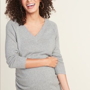 3 vneck side rouched sweaters
